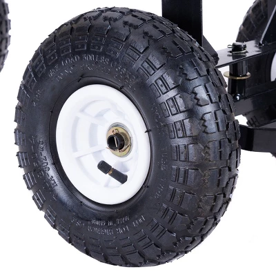 Costway Heavy Duty Lawn Garden Utility Cart Wagon Wheelbarrow Steel Trailer 8 Costway Heavy Duty Lawn Garden Utility Cart Wagon Wheelbarrow Steel Trailer - Image 8