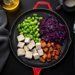 Bruntmor 12'' Pre-seasoned Cast Iron Frying Pan - Red -Quality Garden Outdoor Store GUEST 1cf7b426 55ad 47ee 87fb 9e960c645952