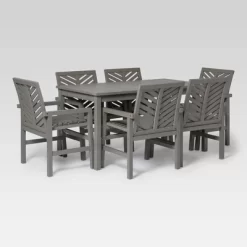 7pc Slatted Chevron Acacia Patio Dining Set - Saracina Home 25 7pc Slatted Chevron Acacia Patio Dining Set - Saracina Home -Quality Garden Outdoor Store GUEST 1d49e516 b23d 4ee6 a1e1 e3a2c4f32dfa