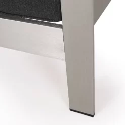 Pismo 5pc Aluminum Chat Set With Fire Pit - Silver/Dark Gray - Christopher Knight Home -Quality Garden Outdoor Store GUEST 1d52670a 0267 4eff aea6 da862c60e7a1