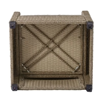 4pc Wicker Patio Conversation Set With Cushions - Beige/Brown - GODEER 9 4pc Wicker Patio Conversation Set With Cushions - Beige/Brown - GODEER - Image 9