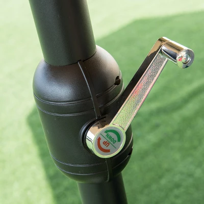 Tangkula 15'Patio Umbrella Double-Sided Outdoor Shade Offset Wine Red 3 Tangkula 15'Patio Umbrella Double-Sided Outdoor Shade Offset Wine Red - Image 3