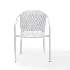Palm Harbor 4pk Outdoor Wicker Stackable Chairs - White - Crosley -Quality Garden Outdoor Store GUEST 1dfb8192 30aa 48e3 9b2e 718f411dc294