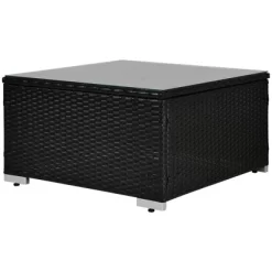 7pc Wicker Patio Conversation Set With Pillows & Cushions - Espresso/Blue - GODEER -Quality Garden Outdoor Store GUEST 1f2765f0 f337 4c5e 93f5 a055427a6f2d