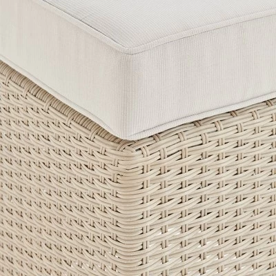 2pk All-Weather Wicker Canaan Outdoor Square Stools With Cushions Brown - Alaterre Furniture 4 2pk All-Weather Wicker Canaan Outdoor Square Stools With Cushions Brown - Alaterre Furniture - Image 4