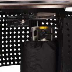 5pc Set With 44" Round Outdoor Aluminum Fire Table & Four Swivel Rocking Chairs & Wind Blocker Lid - Oakland Living -Quality Garden Outdoor Store GUEST 20cb157b 70d0 48f6 a83d 6557a0159545