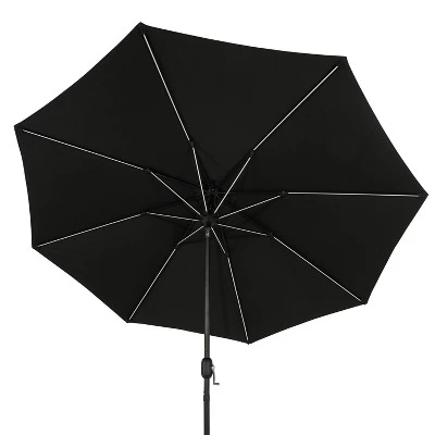 11' X 11' Calypso II Market Patio Umbrella With Solar LED Strip Lights Black - Island Umbrella 7 11' X 11' Calypso II Market Patio Umbrella With Solar LED Strip Lights Black - Island Umbrella - Image 7