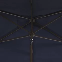 9.8' X 6.6' Rectangular Venice Crank Umbrella Navy/White - Safavieh -Quality Garden Outdoor Store GUEST 2185bd35 5c8b 4aa1 8c17 304a0c0f4b07