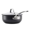 Anolon X Hybrid 2.5qt Nonstick Induction Saucier Pan With Lid Super Dark Gray