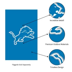 Evergreen NFL Detroit Lions Applique House Flag 28 X 44 Inches Outdoor Decor For Homes And Gardens -Quality Garden Outdoor Store GUEST 22596c5d b1a1 4a09 99e1 4ba01744445d