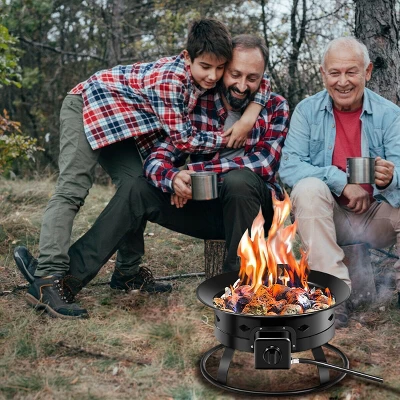 Costway Portable Fire Pit Outdoor 58,000 BTU Propane Patio Lava Rocks Camping Events 1 Costway Portable Fire Pit Outdoor 58,000 BTU Propane Patio Lava Rocks Camping Events