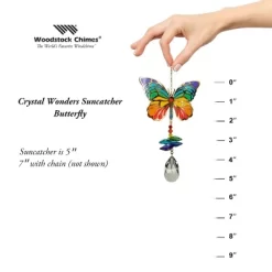 Woodstock Wind Chimes Woodstock Rainbow Makers Collection, Crystal Wonders, 5'' Butterfly Crystal Suncatcher CWBUT -Quality Garden Outdoor Store GUEST 22cd2655 5108 4267 b807 daec3ee6eab6