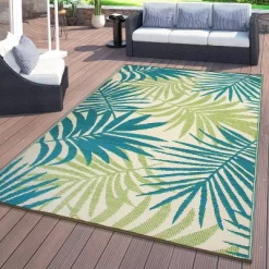 World Rug Gallery Floral Modern Reversible Plastic Outdoor Rugs
