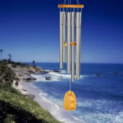 Woodstock Wind Chimes Signature Collection, Chimes Of Partch, 36'' Silver Wind Chime PWS