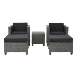 Puerta 17pc Wicker Patio Set - Dark Gray - Christopher Knight Home