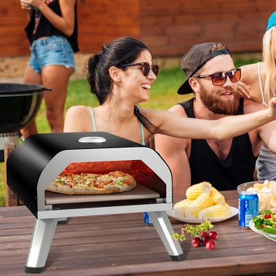 Costway Outdoor Gas Pizza Oven Portable Propane Pizza Stove With Oven Cover Pizza Stone 3 Costway Outdoor Gas Pizza Oven Portable Propane Pizza Stove With Oven Cover Pizza Stone - Image 3