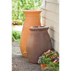 Rainwater Urn, 50 Gallon, 4' Hose Included, Brass Water Spigot, Removable Top -Quality Garden Outdoor Store GUEST 2520e95b 9406 4d53 b39f 3d8f93e5a0dd