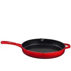 Bruntmor 12'' Pre-seasoned Cast Iron Frying Pan - Red -Quality Garden Outdoor Store GUEST 25ac8def ea65 4293 91cb 752a8036113b