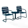Brighton 3pc Metal Conversation Seating Set - Navy - Crosley