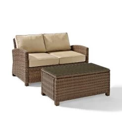 Bradenton Outdoor Wicker Sofa & Coffee Table Set - Crosley 18 Bradenton Outdoor Wicker Sofa & Coffee Table Set - Crosley -Quality Garden Outdoor Store GUEST 26741184 53f1 4636 891d 5b052feae32f