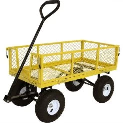Sunnydaze Decor Sunnydaze Outdoor Lawn And Garden Heavy-Duty Durable Steel Mesh Utility Wagon Cart With Removable Sides -Quality Garden Outdoor Store GUEST 2726671b 93f7 42c0 b8bd 55d3ad3c8615