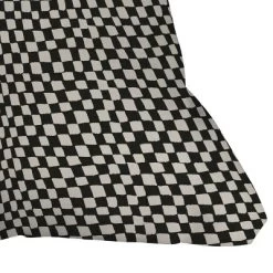 Iveta Abolina Lazy Checker Outdoor Throw Pillow Coal Black - Deny Designs