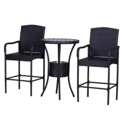 Outsunny Rattan Wicker Bar Set For 3 PCS With Ice Buckets, Patio Furniture With 1 Bar Table And 2 Bar Stools For Poolside, Backyard, Porches 7 Outsunny Rattan Wicker Bar Set For 3 PCS With Ice Buckets, Patio Furniture With 1 Bar Table And 2 Bar Stools For Poolside, Backyard, Porches -Quality Garden Outdoor Store GUEST 2915479e e2dd 4170 bf60 f36368ad7b47