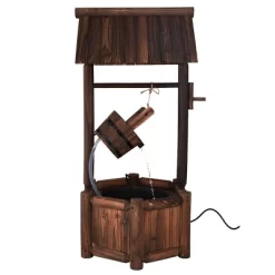 Costway Garden Rustic Wishing Well Water Fountain Wooden Outdoor Electric Backyard Pump -Quality Garden Outdoor Store GUEST 29338980 cb75 4f4b 8694 2f74ed88e0bc