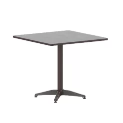 Emma And Oliver 31.5'' Square Aluminum Indoor-Outdoor Table With Base -Quality Garden Outdoor Store GUEST 29fbeade 4509 4411 9008 ab0faf3857fa