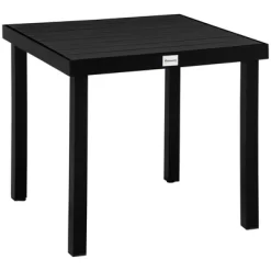Outsunny Patio Dining Table, Rectangular Aluminum Outdoor Table For Garden Lawn Backyard, Black -Quality Garden Outdoor Store GUEST 2a09f520 195e 418d 9fb8 c6bd653ddc92