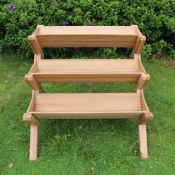 39" Wide Rectangular Planter 3 Tier Brown - Merry Products -Quality Garden Outdoor Store GUEST 2a43eed0 e052 4594 8732 c5b3c11626cc