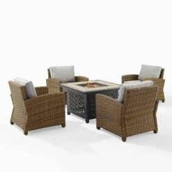 Bradenton 5pc Outdoor Wicker Arm Chair & Fire Table Set - Crosley 37 Bradenton 5pc Outdoor Wicker Arm Chair & Fire Table Set - Crosley -Quality Garden Outdoor Store GUEST 2a5a94fe 779b 40c4 8ded dd9d54157b9c