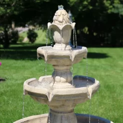 Sunnydaze Decor Sunnydaze 48"H Electric Fiberglass 3-Tier Outdoor Water Fountain -Quality Garden Outdoor Store GUEST 2ae0fd52 be4b 4713 9141 e1714d1984b9
