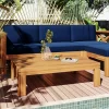Outdoor Patio Wooden 5 Pieces Modular Sofa Set With Cushions - ModernLuxe