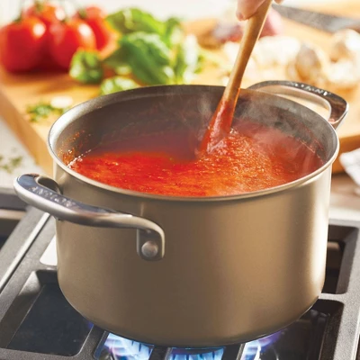 Anolon Ascend 4qt Hard Anodized Nonstick Saucepot With Lid Bronze 6 Anolon Ascend 4qt Hard Anodized Nonstick Saucepot With Lid Bronze - Image 6