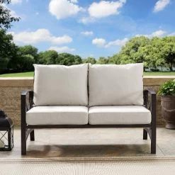 Kaplan Outdoor Metal Loveseat - Oatmeal/Bronze - Crosley 14 Kaplan Outdoor Metal Loveseat - Oatmeal/Bronze - Crosley -Quality Garden Outdoor Store GUEST 2b766350 45d1 45dc a34e eefde101e768