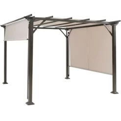 Costway 10' X 10' Pergola Kit Metal Frame Gazebo &Canopy Cover Patio Furniture Shelter -Quality Garden Outdoor Store GUEST 2be029fc c6c9 4992 a0a8 350a86d049a4