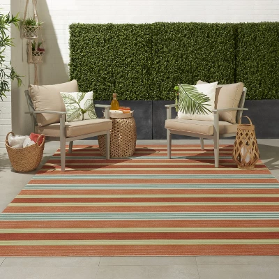 Waverly Sun N Shade SND71 Green/Teal Indoor/Outdoor Area Rug 9 Waverly Sun N Shade SND71 Green/Teal Indoor/Outdoor Area Rug - Image 9