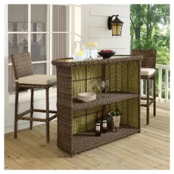 Bradenton Outdoor Wicker Bar - Crosley -Quality Garden Outdoor Store GUEST 2cc7b1e9 f2ac 4d3e bd26 44187073d2a6