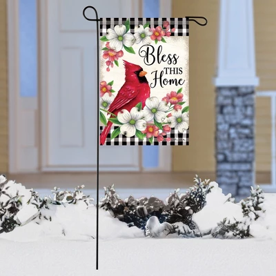 Collections Etc Cardinal Bless This Home Double-Sided Garden Flag 2 Collections Etc Cardinal Bless This Home Double-Sided Garden Flag - Image 2