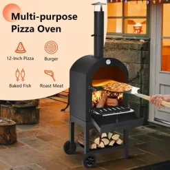 Costway Outdoor Pizza Oven Wood Fire Pizza Maker Grill W/ Pizza Stone & Waterproof Cover -Quality Garden Outdoor Store GUEST 2e010bb3 7a98 43be b468 506f7468672a