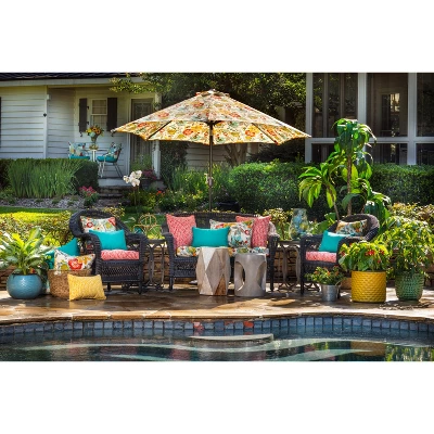 Outdoor/Indoor Alatriste Ivory Wicker Loveseat Cushion - Pillow Perfect 1 Outdoor/Indoor Alatriste Ivory Wicker Loveseat Cushion - Pillow Perfect