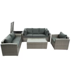 7-Piece Patio Wicker Sofa Set With Cushions, Table And Storage Box - ModernLuxe -Quality Garden Outdoor Store GUEST 2e8ec920 29c7 46dd 8718 74ec7f919c39