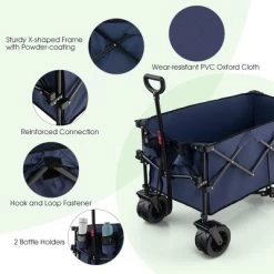 Costway Folding Collapsible Wagon Utility Garden Cart W/ Wide Wheels Adjustable Handle 18 Costway Folding Collapsible Wagon Utility Garden Cart W/ Wide Wheels Adjustable Handle -Quality Garden Outdoor Store GUEST 2ed6b181 fb90 40a3 876e aa75fd1dbaae