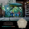 CLAM Quick-Set Venture Portable Pop-Up Outdoor Camping Gazebo Screen Tent Sided Canopy Shelter With Ground Stakes And Carry Bag
