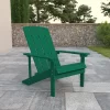 Flash Furniture Charlestown Commercial All-Weather Poly Resin Wood Adirondack Chair