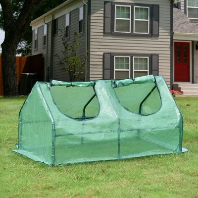 Aoodor Mini 4 Ft. X 2 Ft. X2 Ft. Greenhouse Zipper Doors 5 Aoodor Mini 4 Ft. X 2 Ft. X2 Ft. Greenhouse Zipper Doors - Image 5