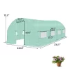 10'X6.5'X20' Walk-in Greenhouse Backyard Grow Tents Steel Frame 8 Windows