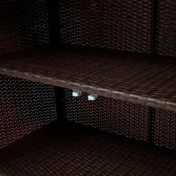 Teamson Home 39.5" Veronica Rolling Outdoor PE Rattan Bar Cart With Storage, Brown -Quality Garden Outdoor Store GUEST 311a0dbf 43a8 4194 ba79 3df64aaebb83