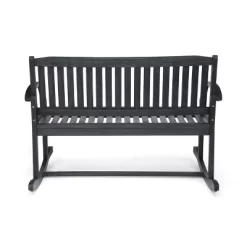 Regatta Acacia Patio Rocking Loveseat - Dark Gray - Christopher Knight Home -Quality Garden Outdoor Store GUEST 3124be8c 4bca 4189 aa09 734c8ccdc233